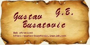 Gustav Bušatović vizit kartica